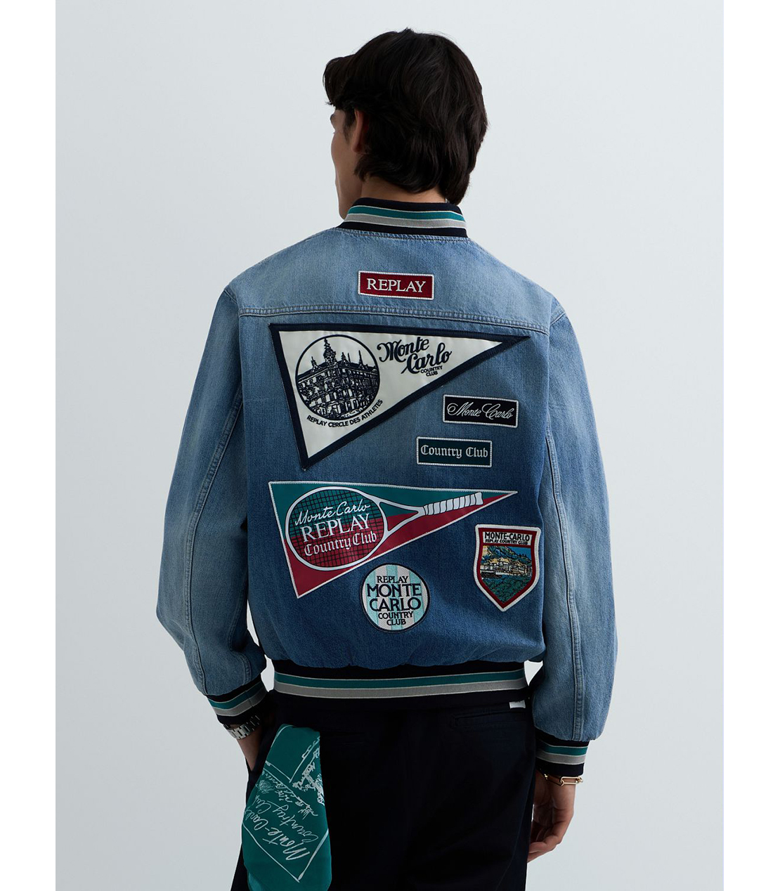 REPLAY &times; Monte Carlo Country Club デニムボンバージャケット 詳細画像 ブルー 3